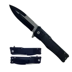 8" Overall Semi-Automatic Folding Knife Black