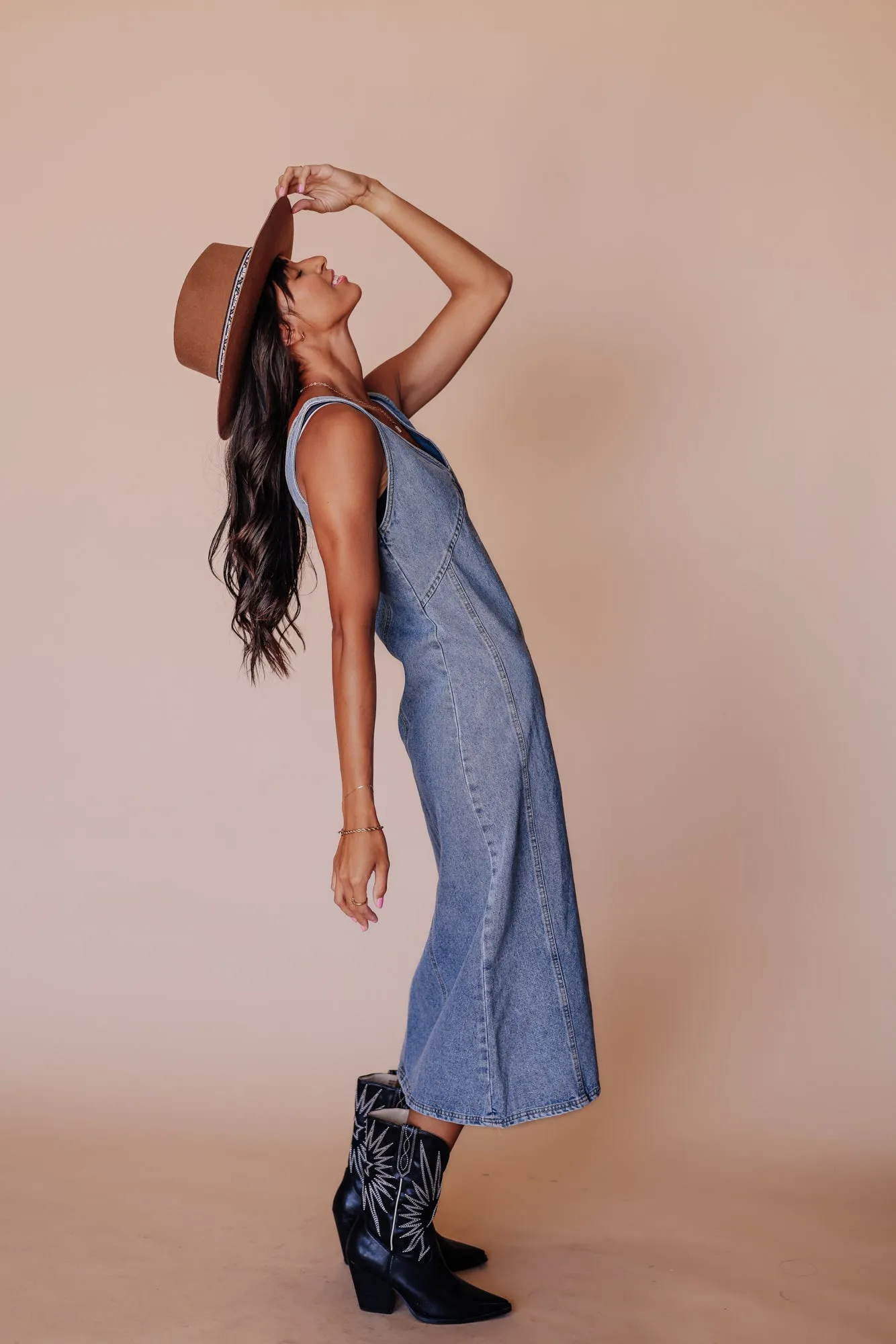 90’s Babe Denim Overall Dress