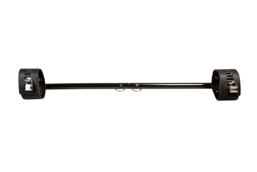 ADJUSTABLE BONDAGE SPREADER BAR WITH CUFFS