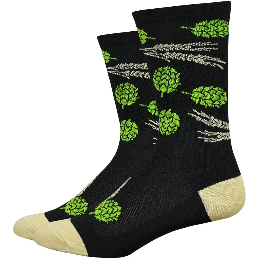 Aireator Hops and Barley Bike Socks - Black