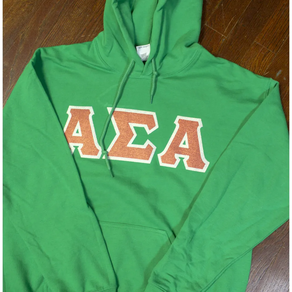 Alpha Sigma Alpha Hooded Sweatshirt - G185 - TWILL