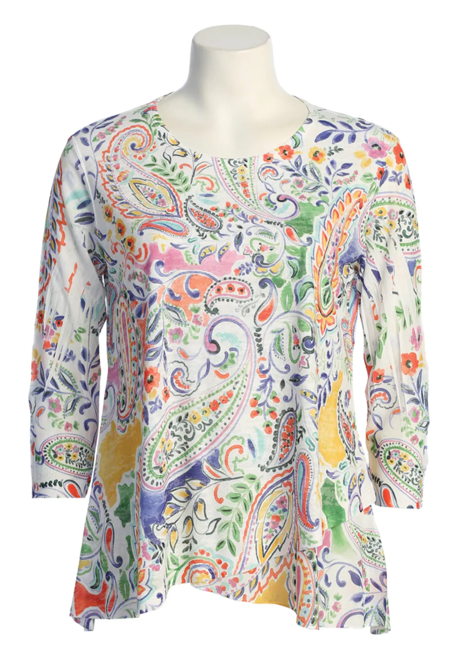 Amalfi Burn Out Sublimation Contrast Tunic