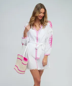 Amara Tunic  - White/Pink