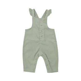 Angel Dear-Ruffle Overall-Cord Desert Sage