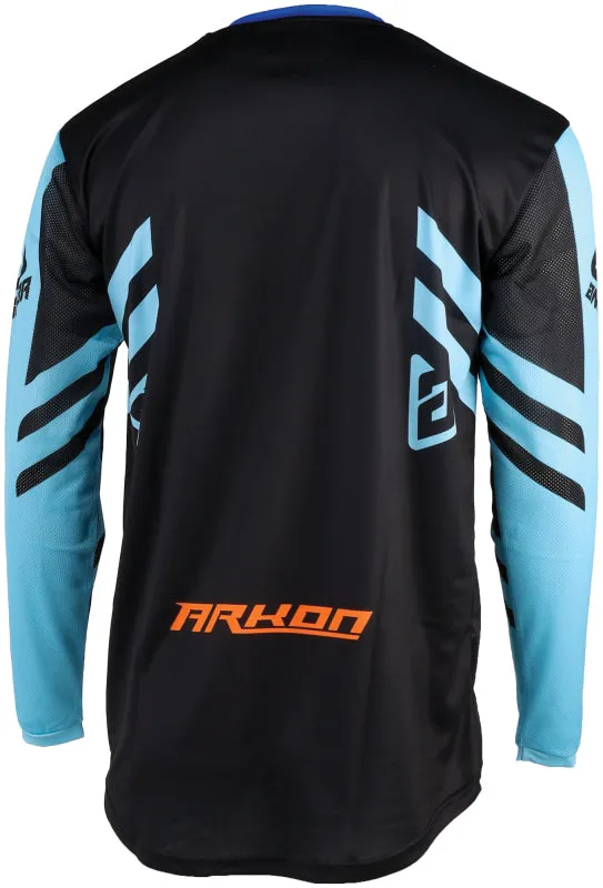 Answer 25 Arkon Nitrus Jersey Blue/Black/Hyper Orange Youth - Large