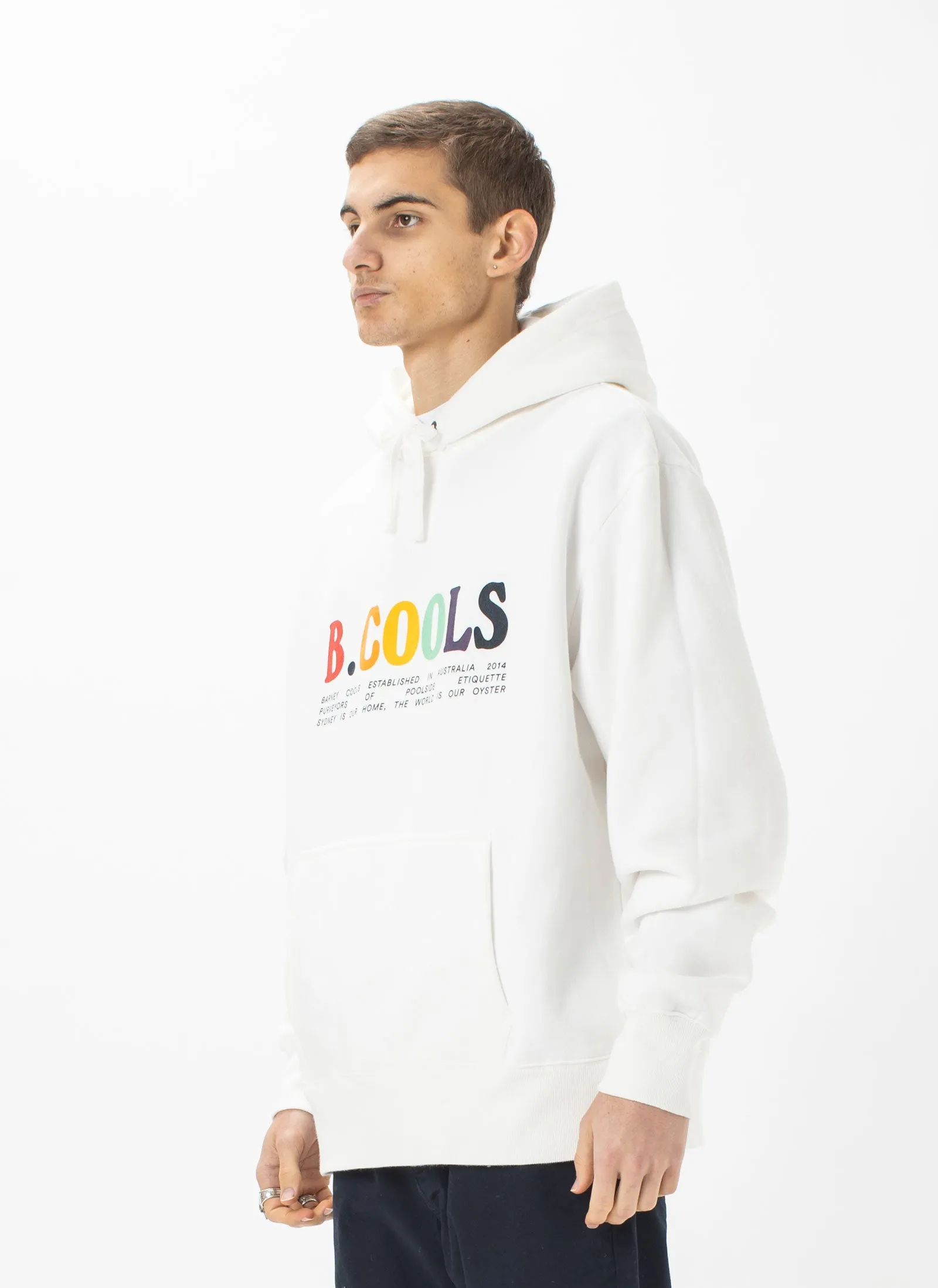 B.Bold Hood Sweatshirt White