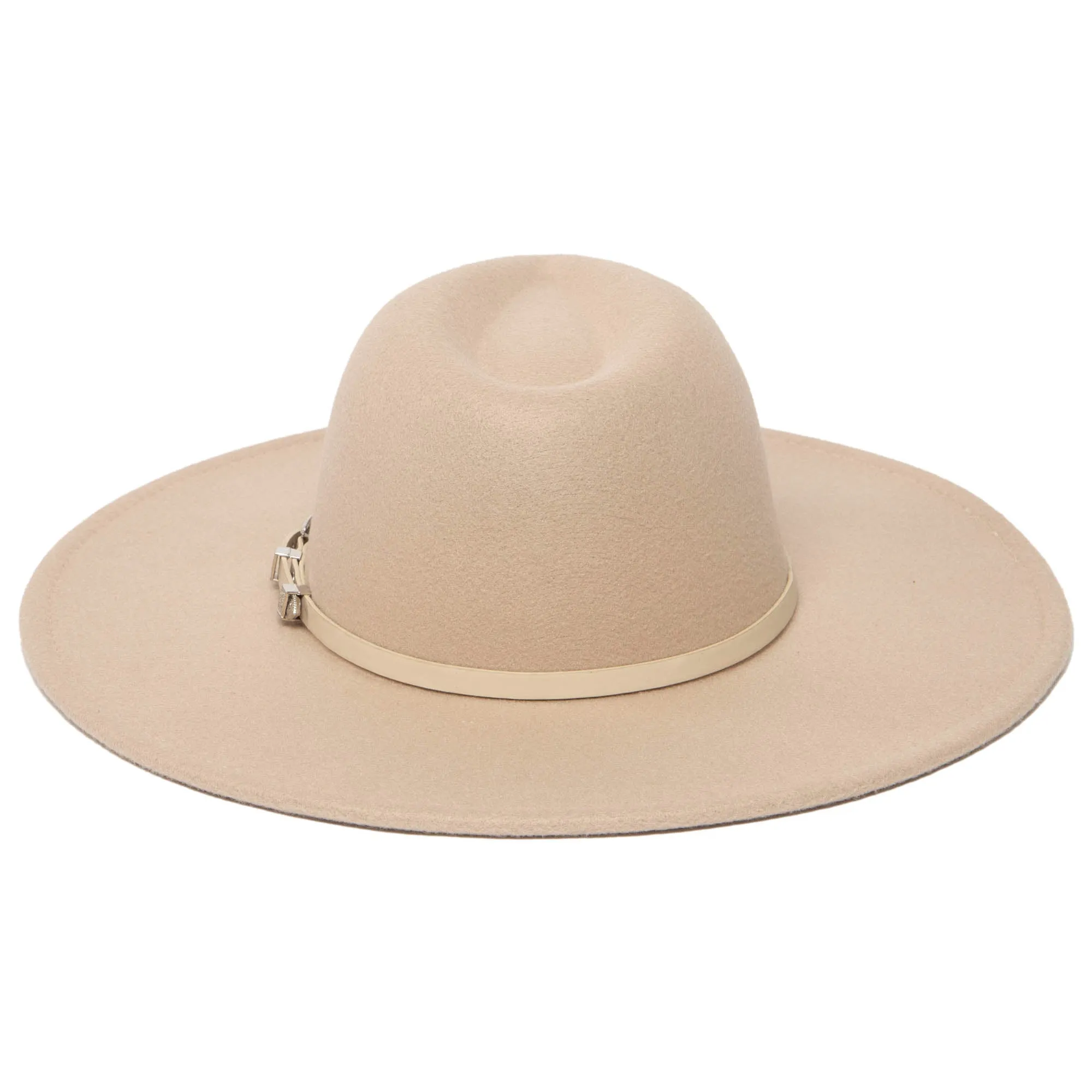 Beverly - Pinch Crown Fedora with Western Buckle