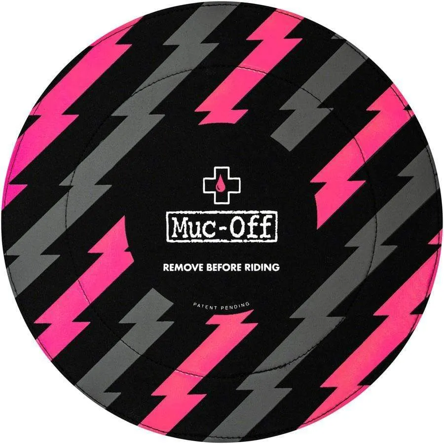 Bike Disc Brake Covers - Black/Pink