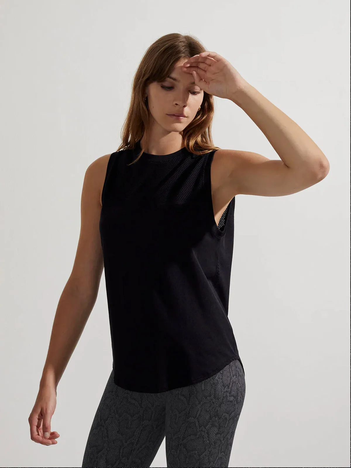 Black Seamless Morro Tank Top