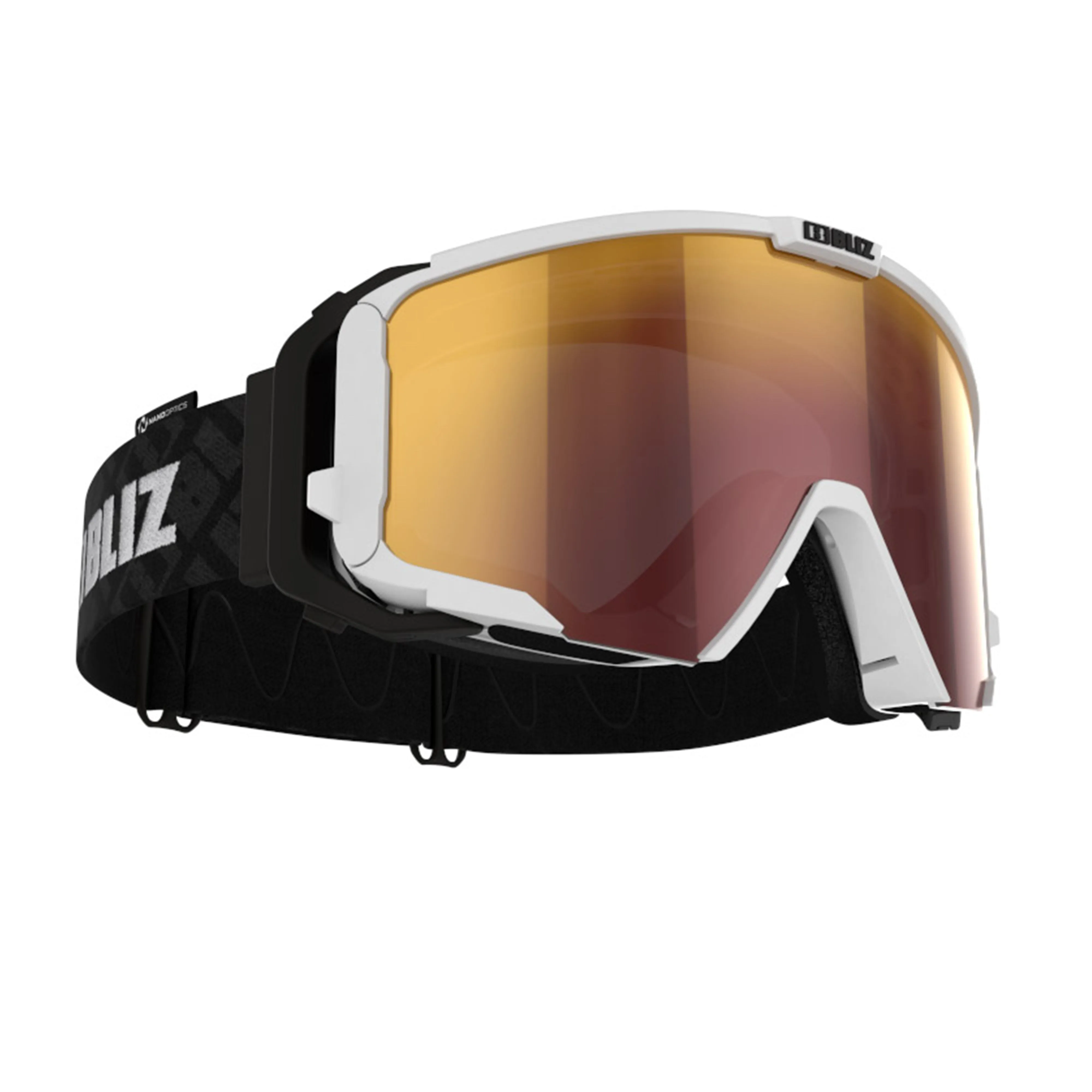 Bliz Goggles - Switch 18 - White with Brown Red Cat2 Nano Optics Lenses