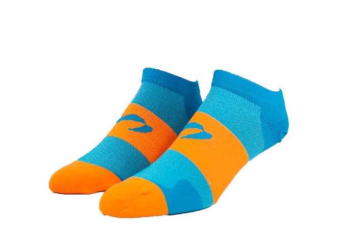 Blue / Orange Low Cut Socks