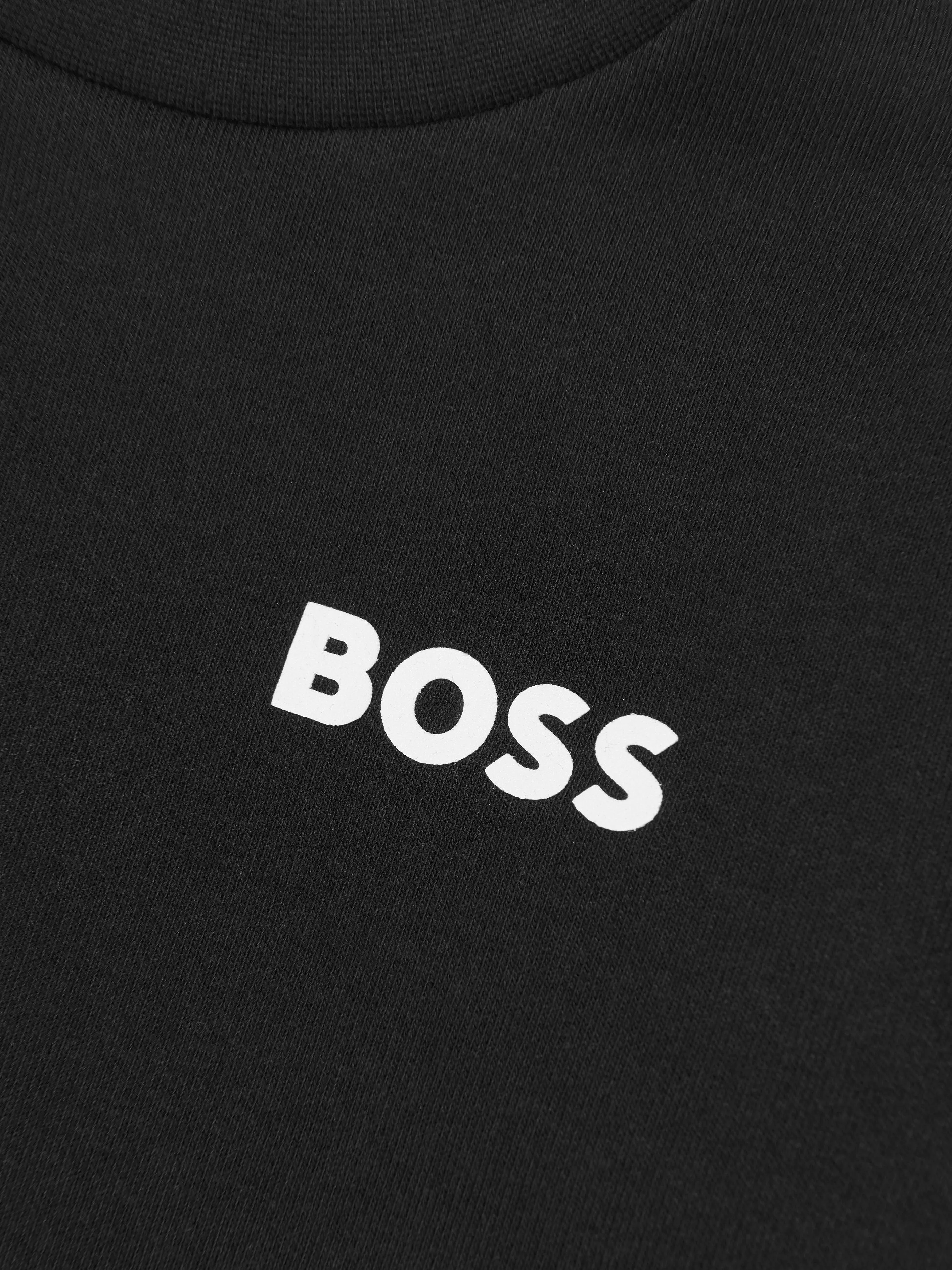 BOSS Boys Logo Sweatshirt In Black