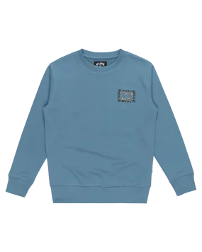 Boys Foundation Crew Sweatshirt in Glacier Blue