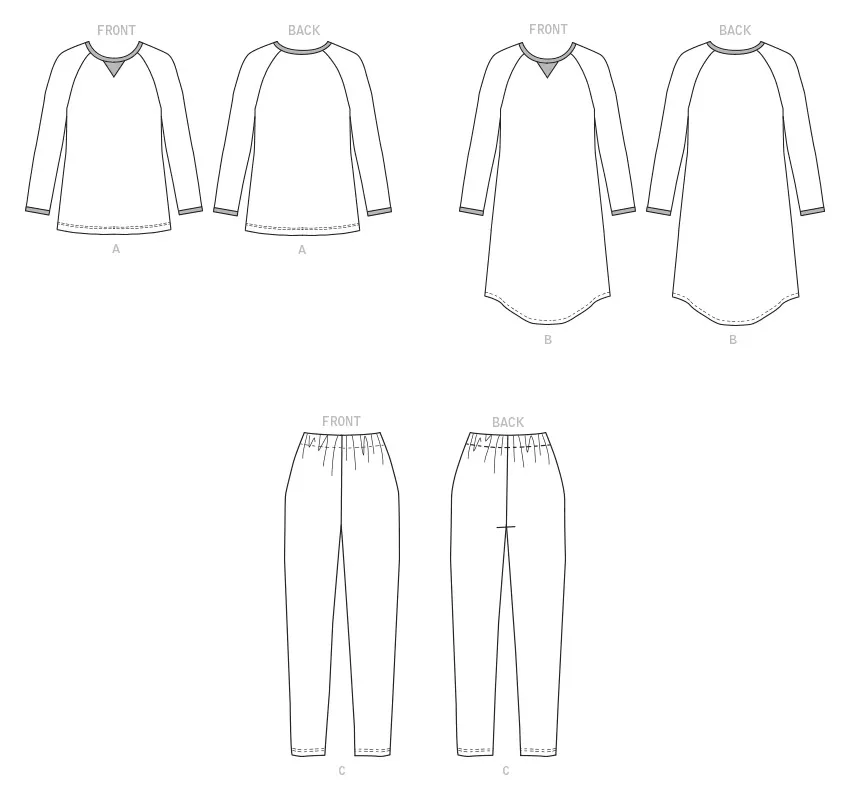 Butterick 6867 Unisex Sleepwear Pattern