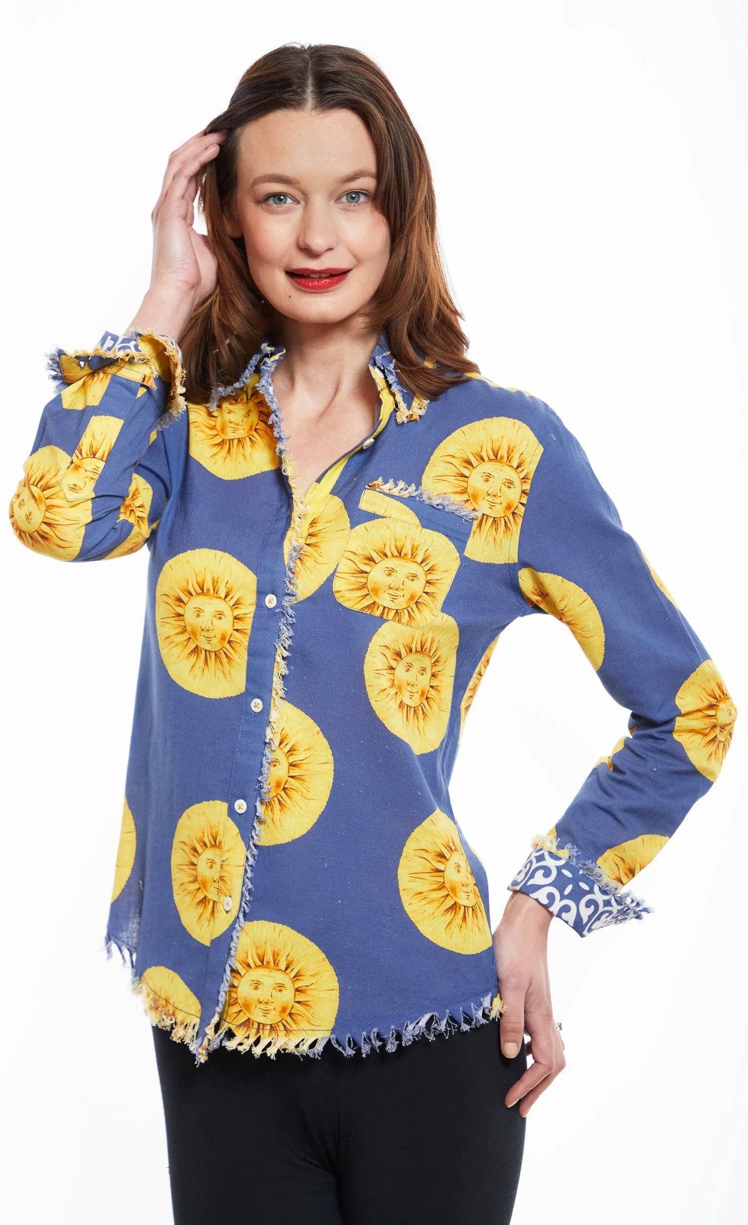 Cape Cod Tunic with a Blue Sunface