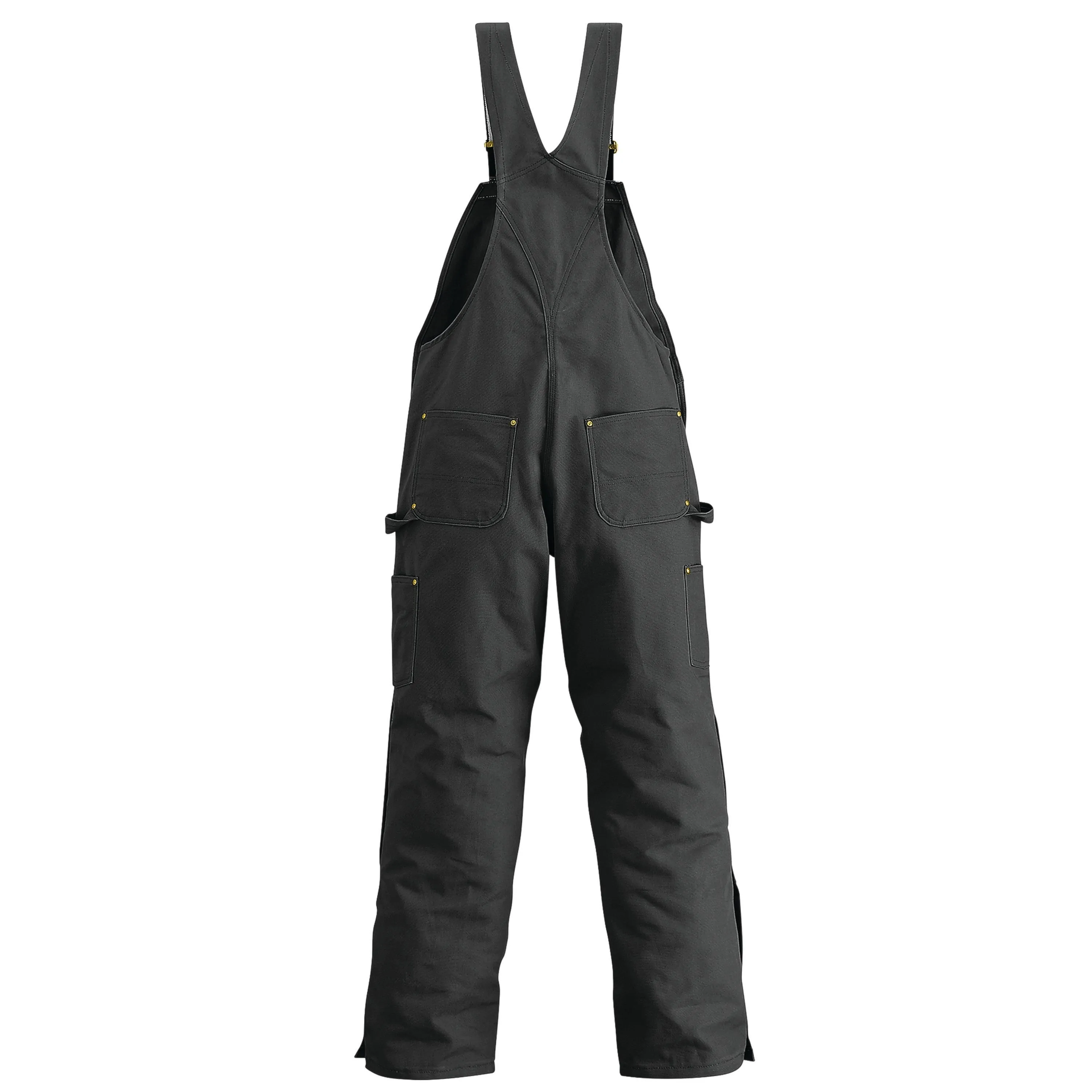 'Carhartt' Men's Unlined Duck Zip To Thigh Bib Overall - Black