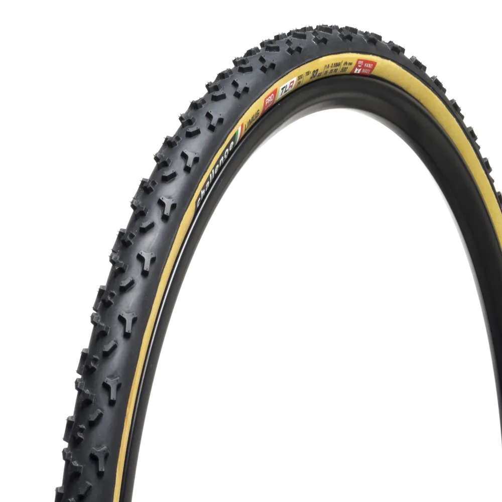 Challenge Limus Pro TLR Handmade Cyclocross Tyre 700c x 33c (Black/Tan)