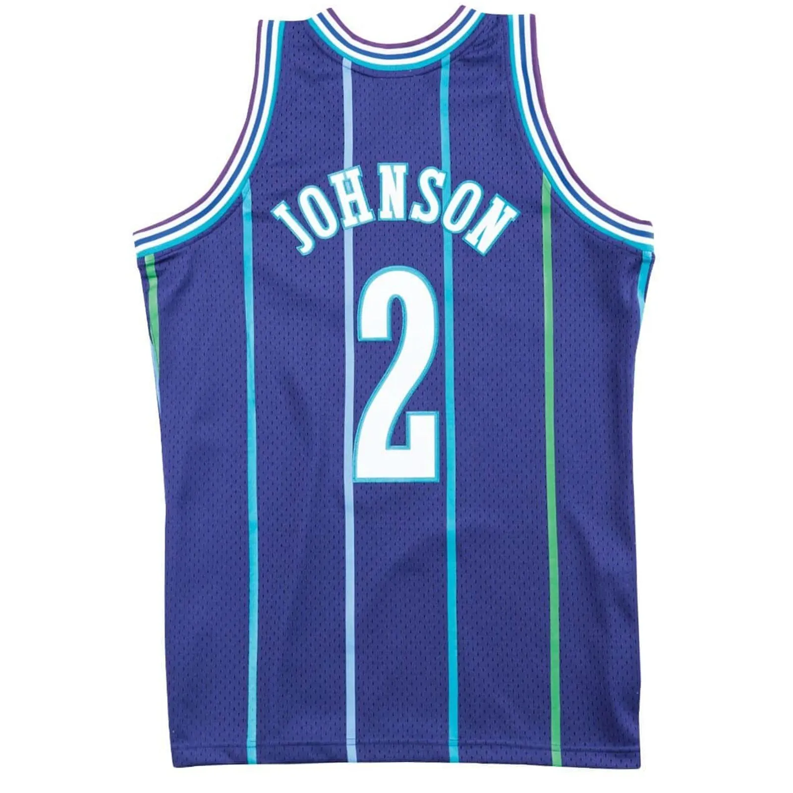 Charlotte Hornets 1994-95 Larry Johnson 2 Hardwood Classics Swingman Alternate Jersey by Mitchell & Ness