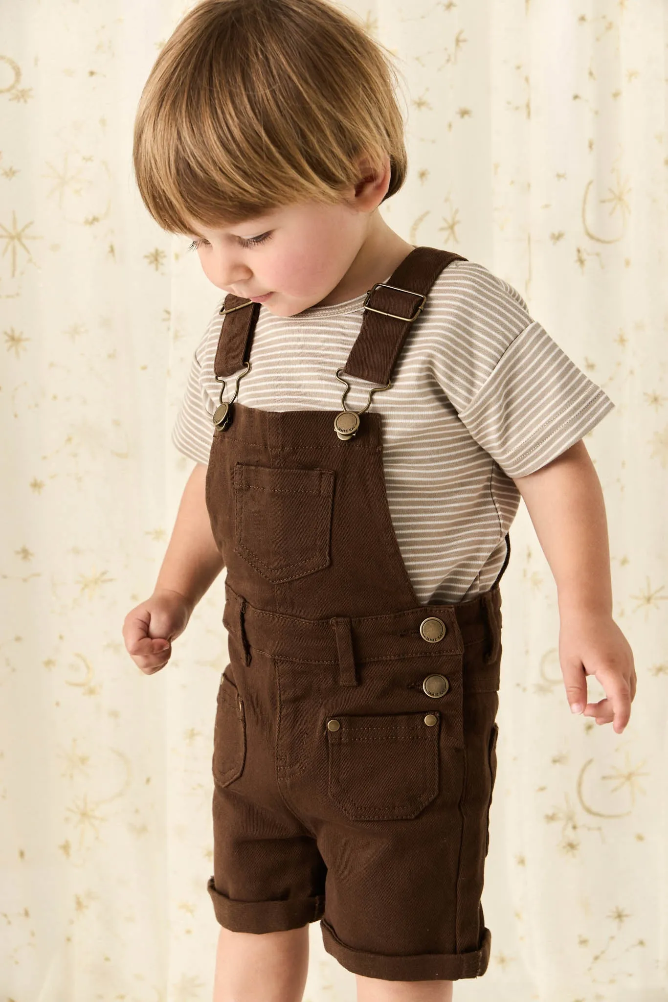 Chase Short Overall - Dark Coffee