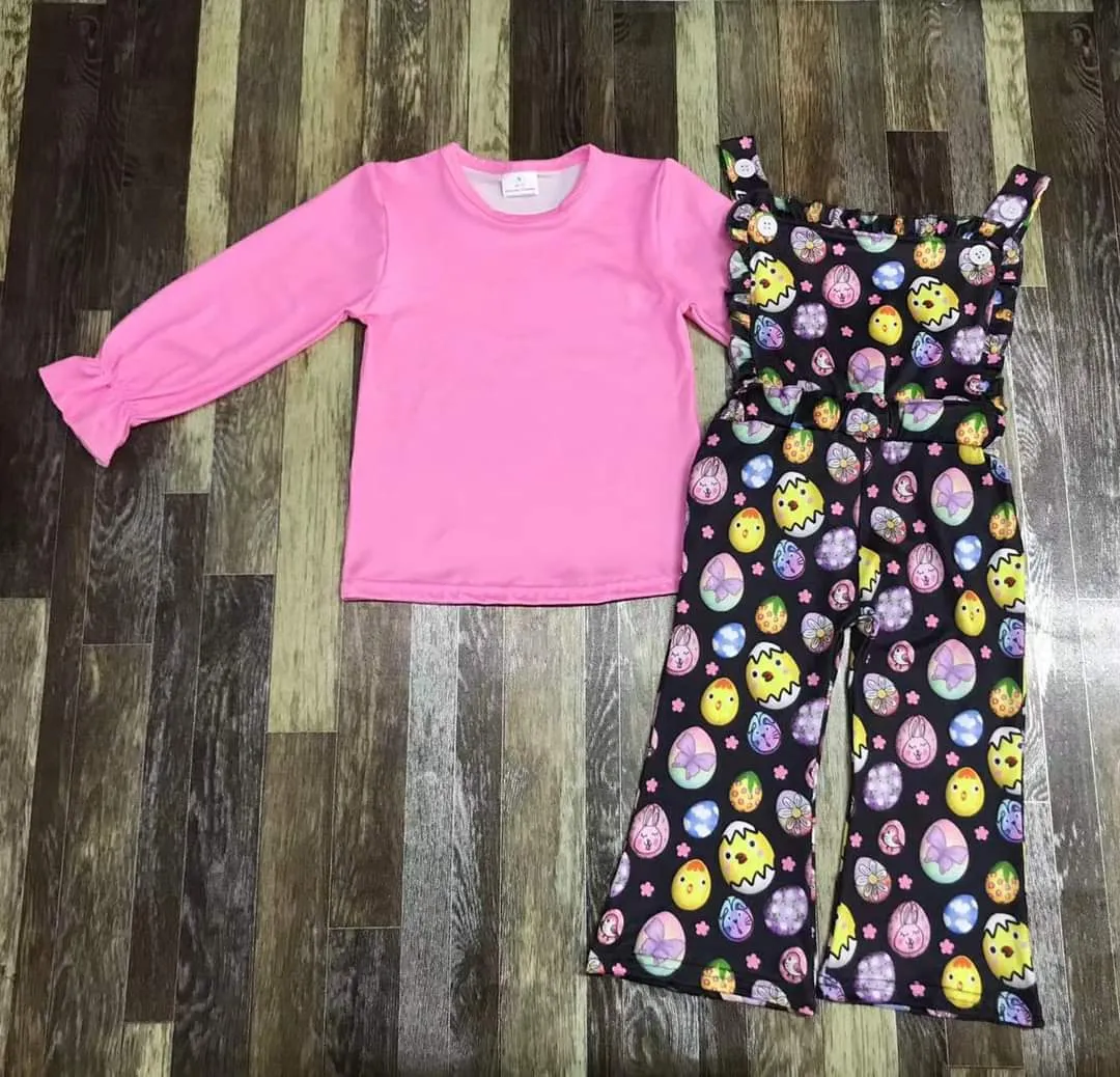 COLORFUL EGGS AND CHICKS OVERALL SET