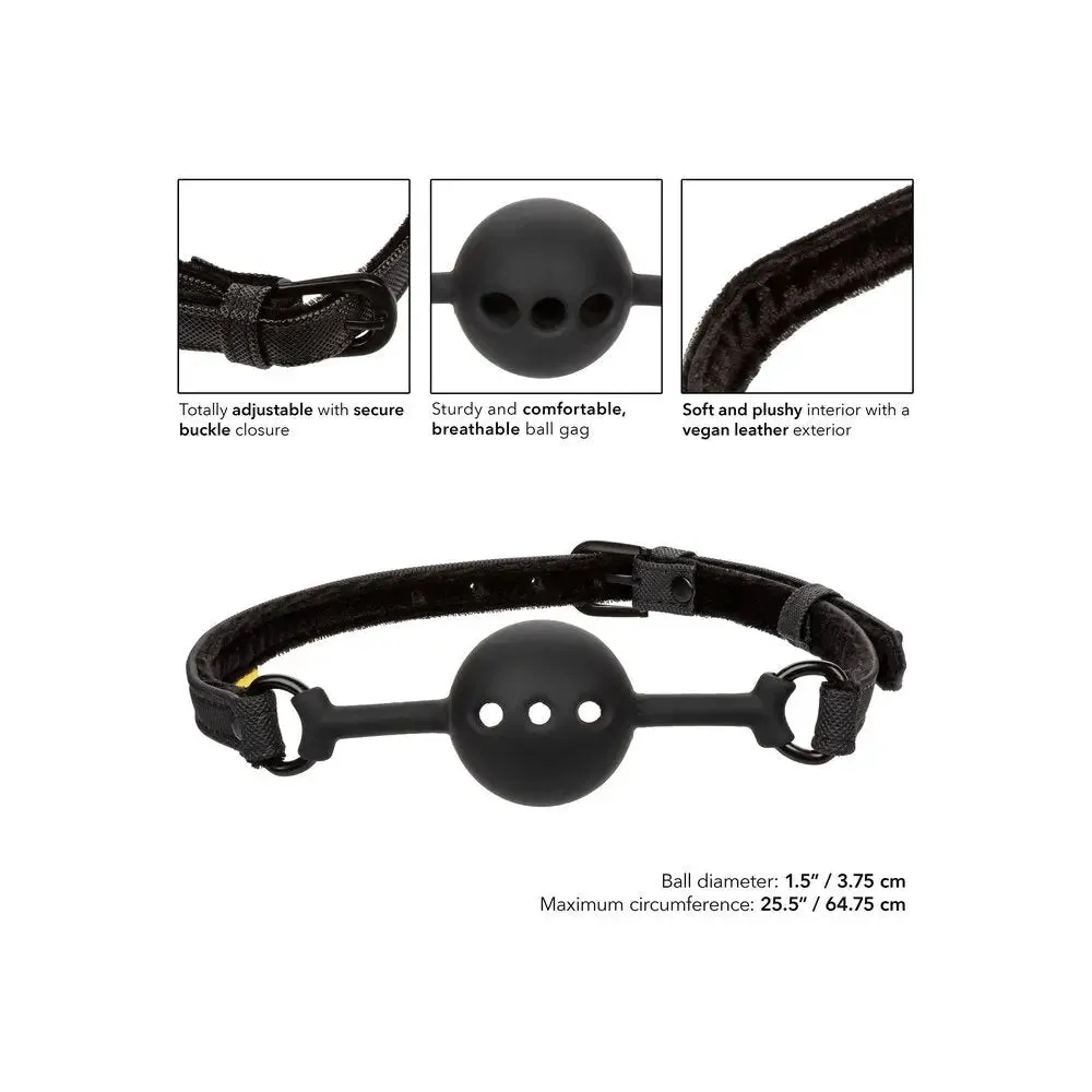 Colt Silicone Black Breathable Bondage Ball Gag with Buckle