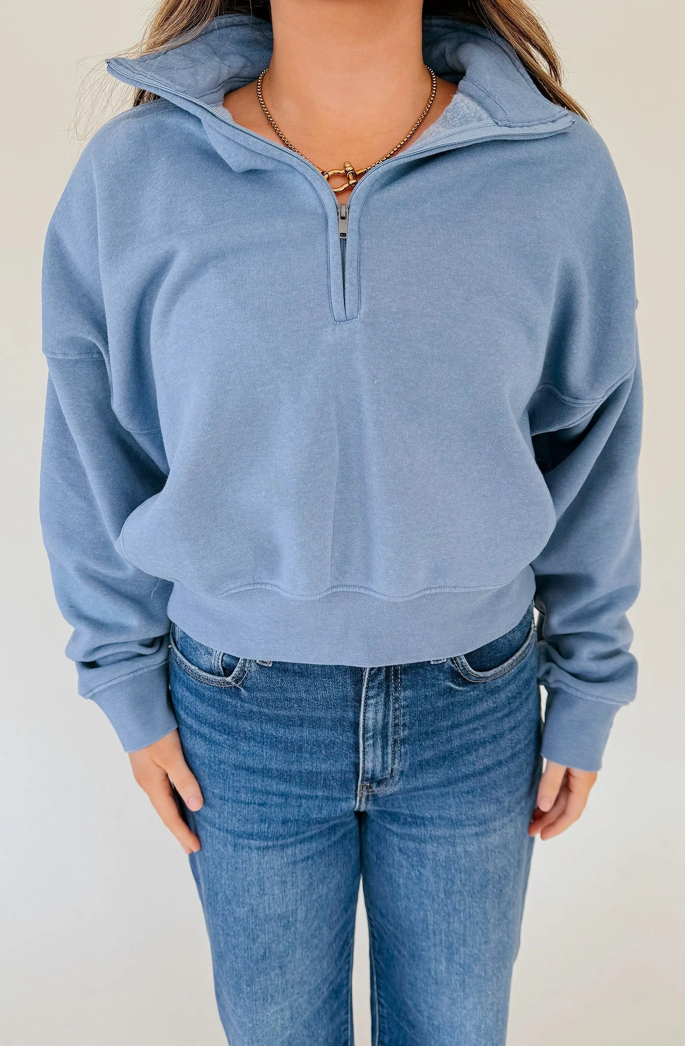 COOL AS YOU HALF ZIP SWEATSHIRT