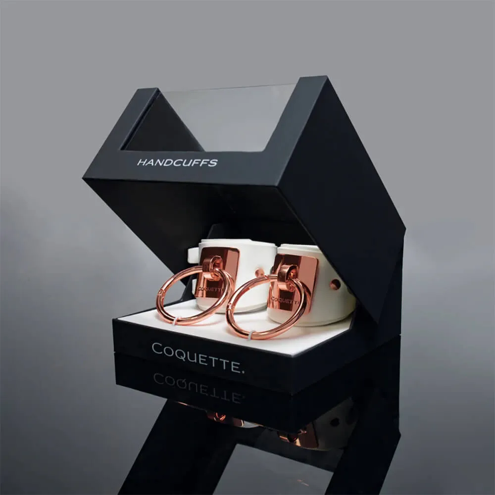 Coquette White and Rose Gold Adjustable Cuffs