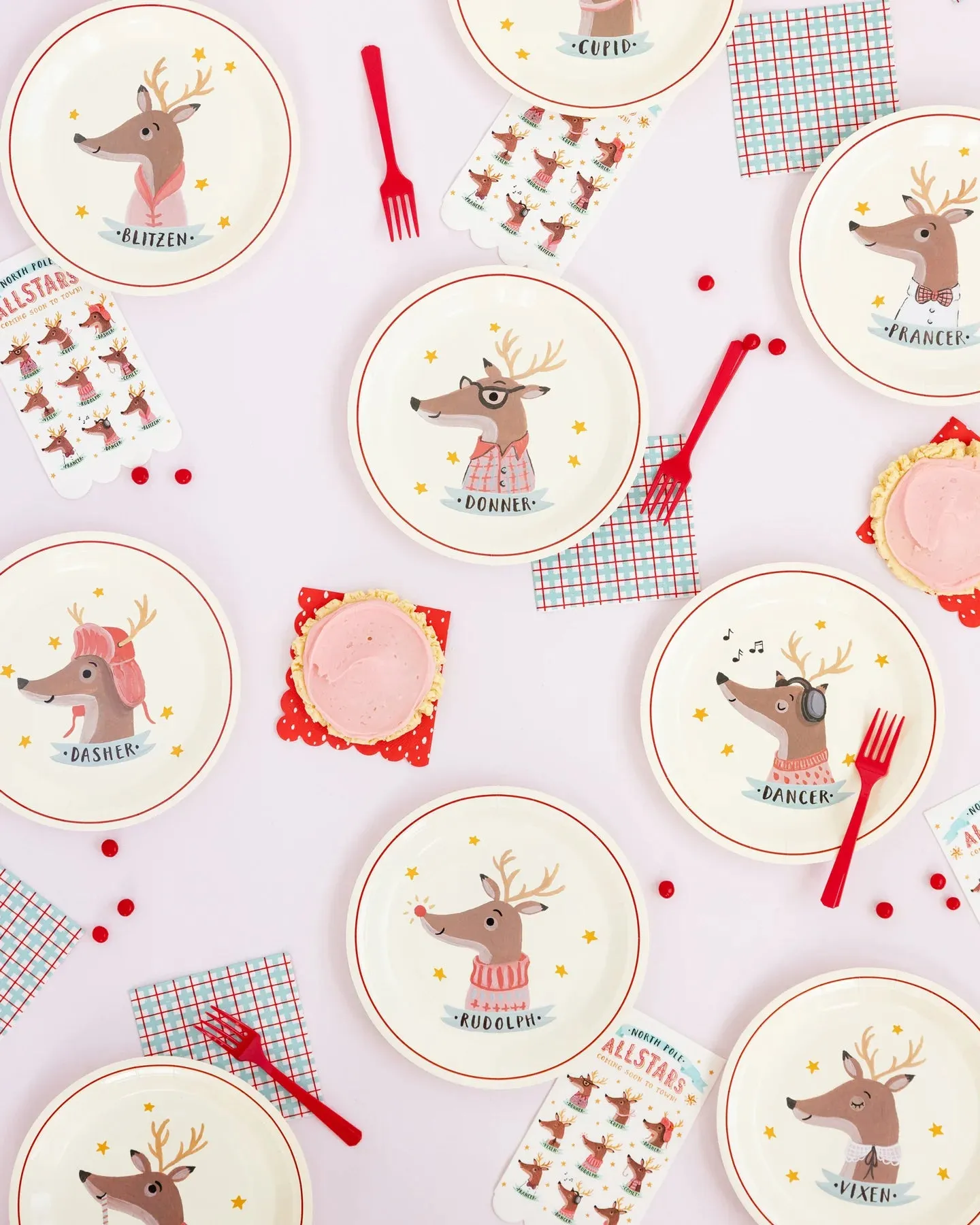 Dear Rodolph Reindeer Paper Plate Set