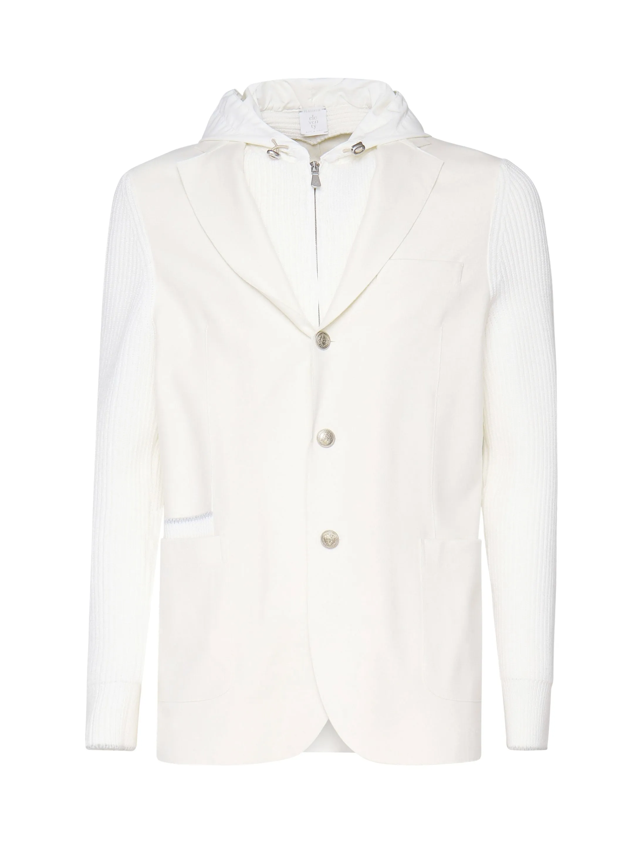 Double Style Bib Jacket in White