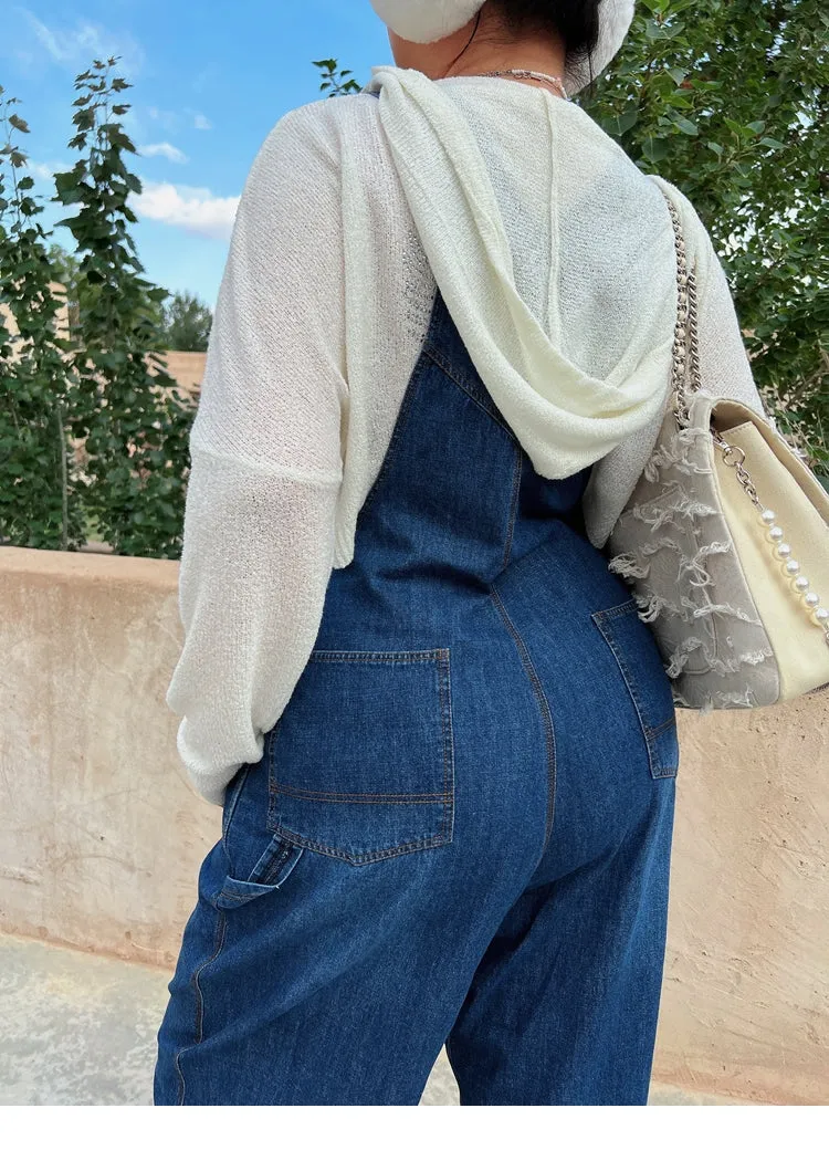 Elly Dark Blue Overall Denim Jeans Pants