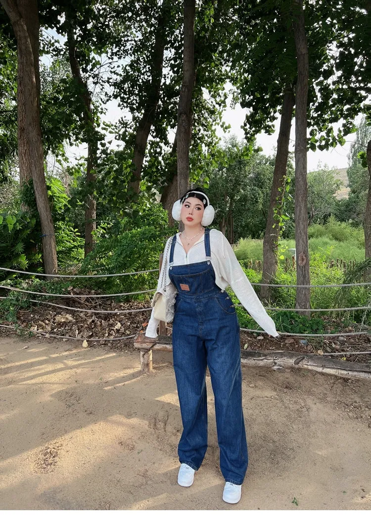 Elly Dark Blue Overall Denim Jeans Pants