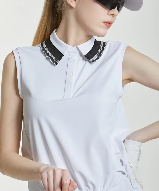 Ergo Patch Collar Sleeveless - White