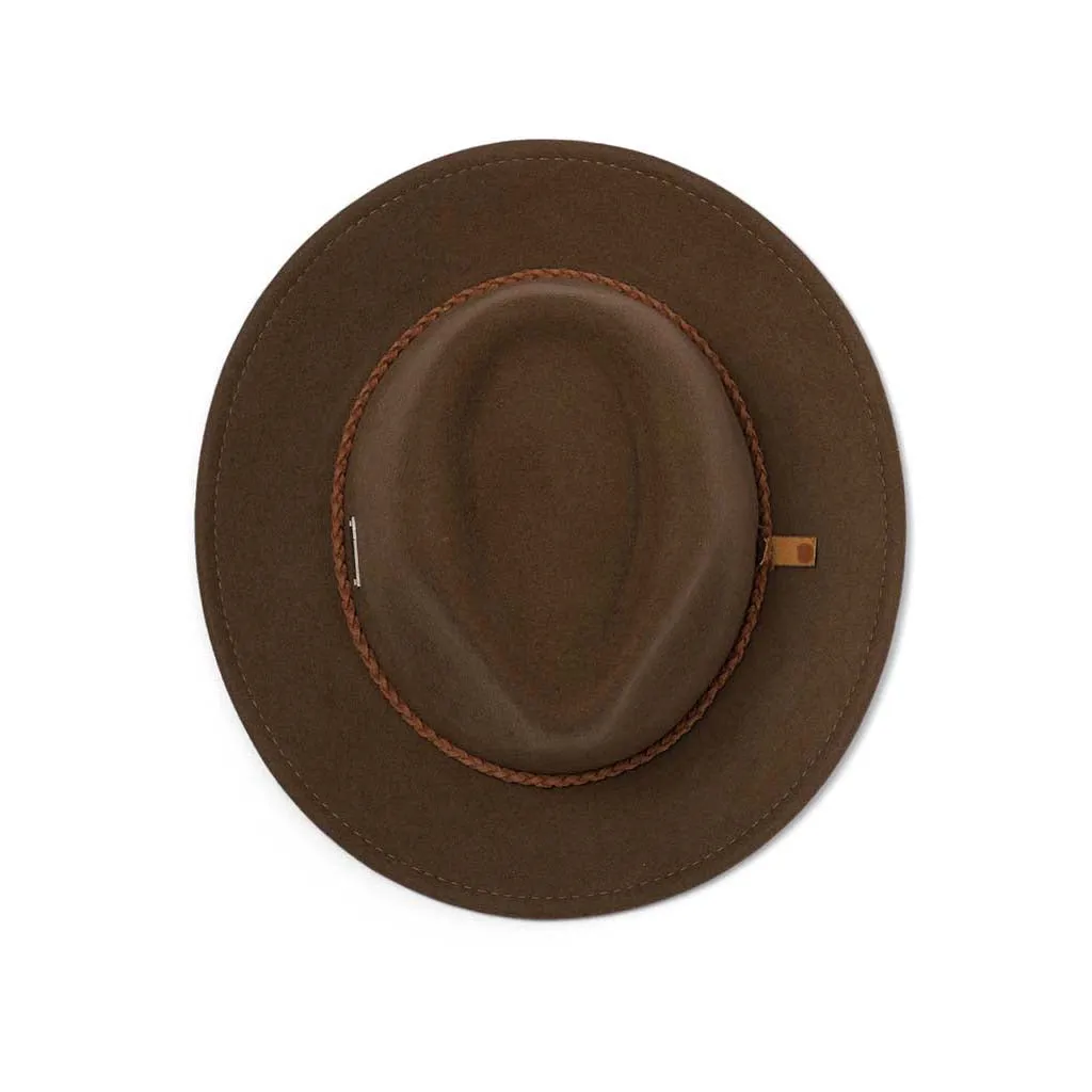 Evoke Beltana Unisex Fedora - Chocolate