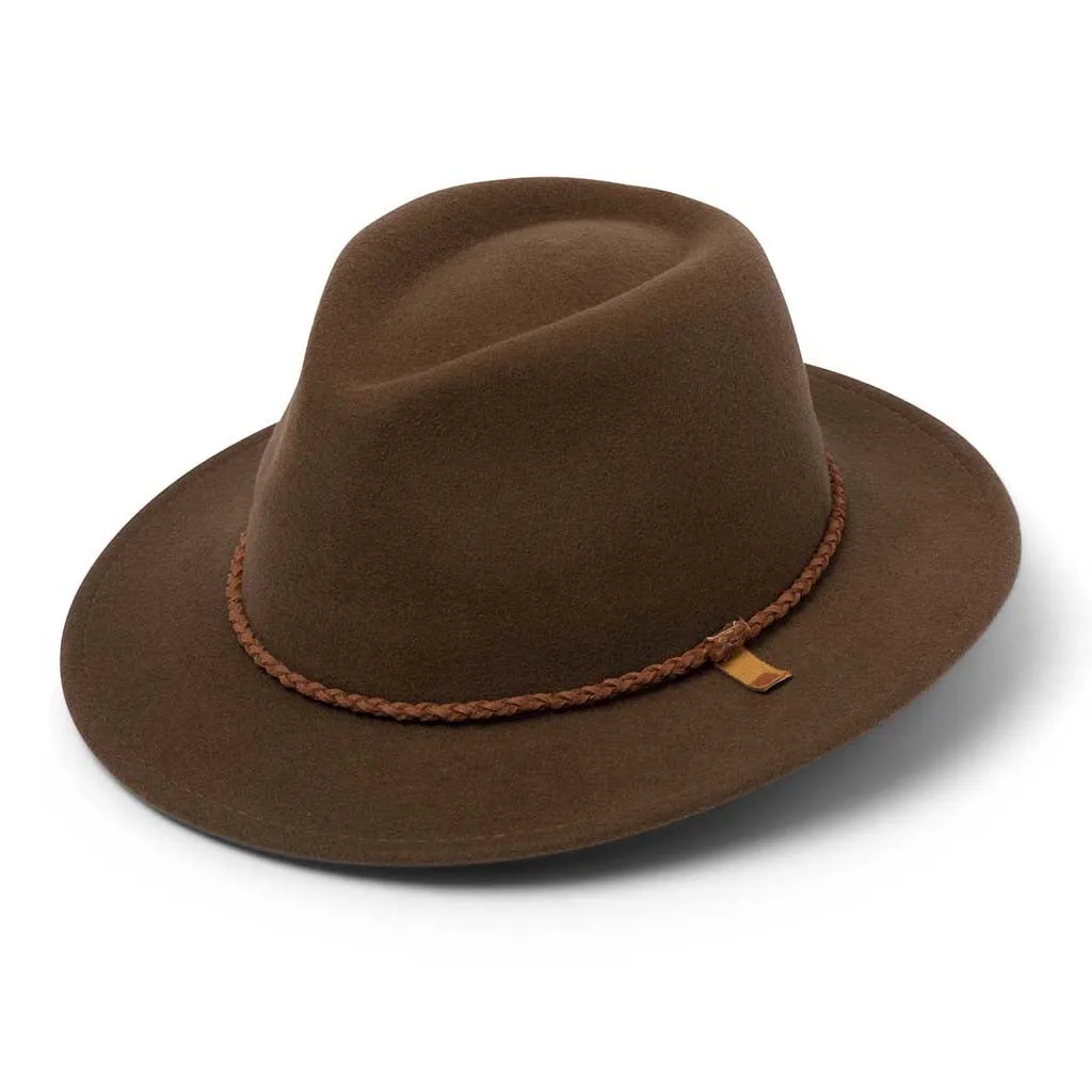 Evoke Beltana Unisex Fedora - Chocolate