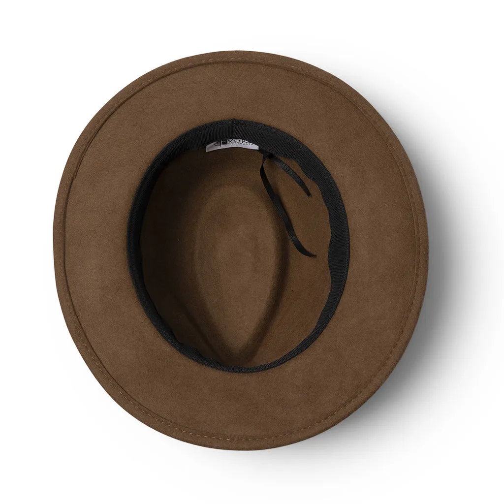 Evoke Beltana Unisex Fedora - Chocolate