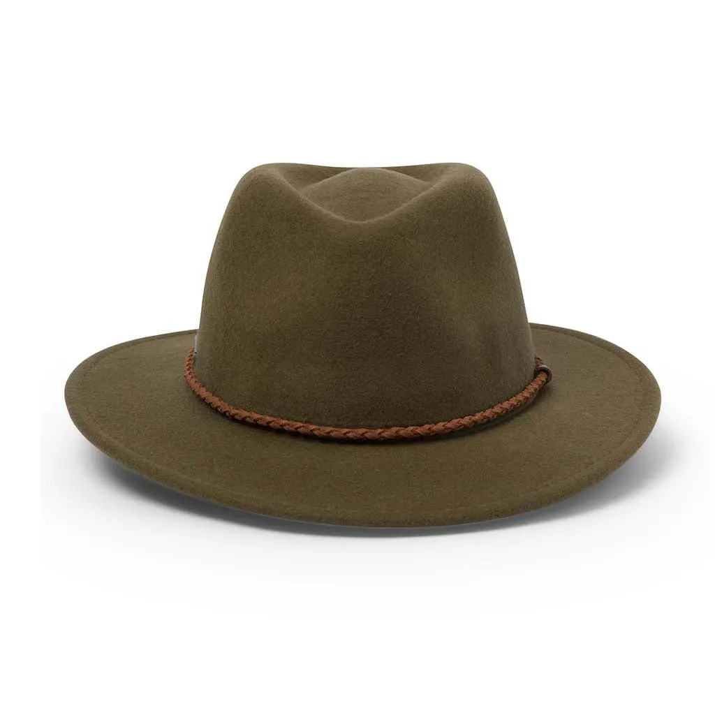 Evoke Beltana Unisex Fedora - Khaki