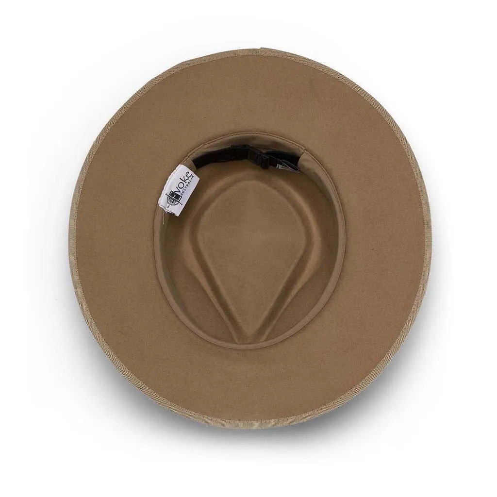 Evoke Beltana Unisex Fedora - Khaki