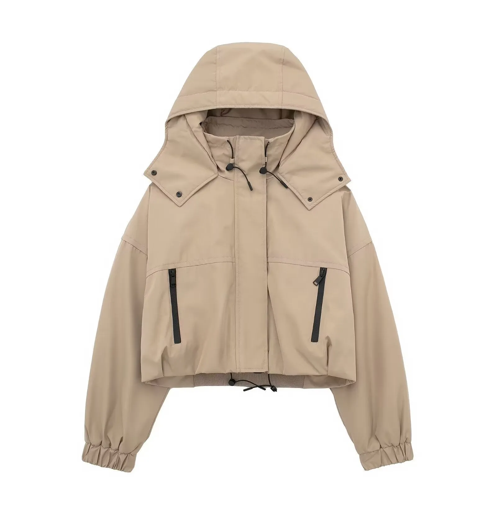 Fashion Hooded Short Jacket Women