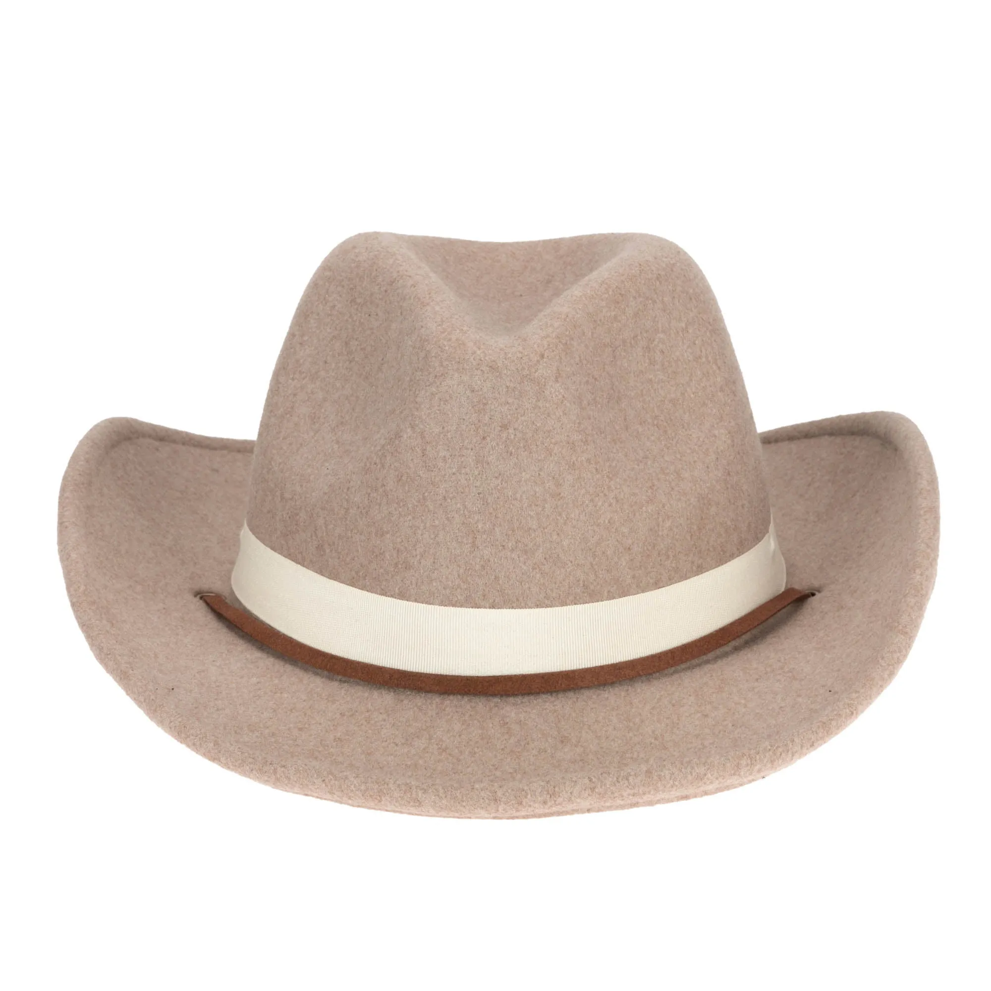 Faux Felt Cowboy with Grosgrain Band