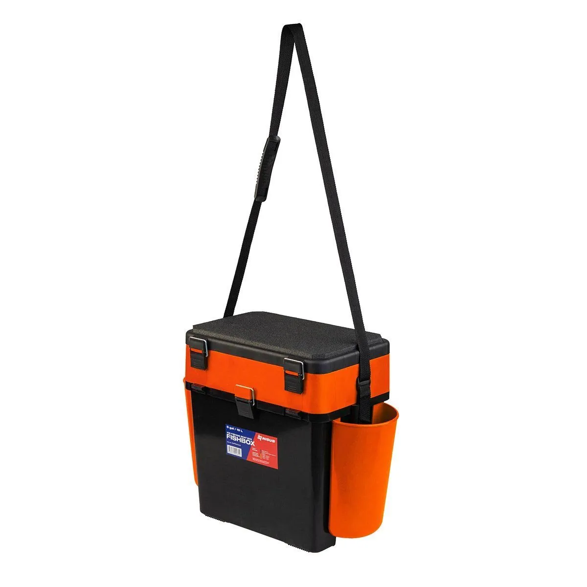 FishBox Large 5 gal Box for Ice Fishing, 2 Compartments