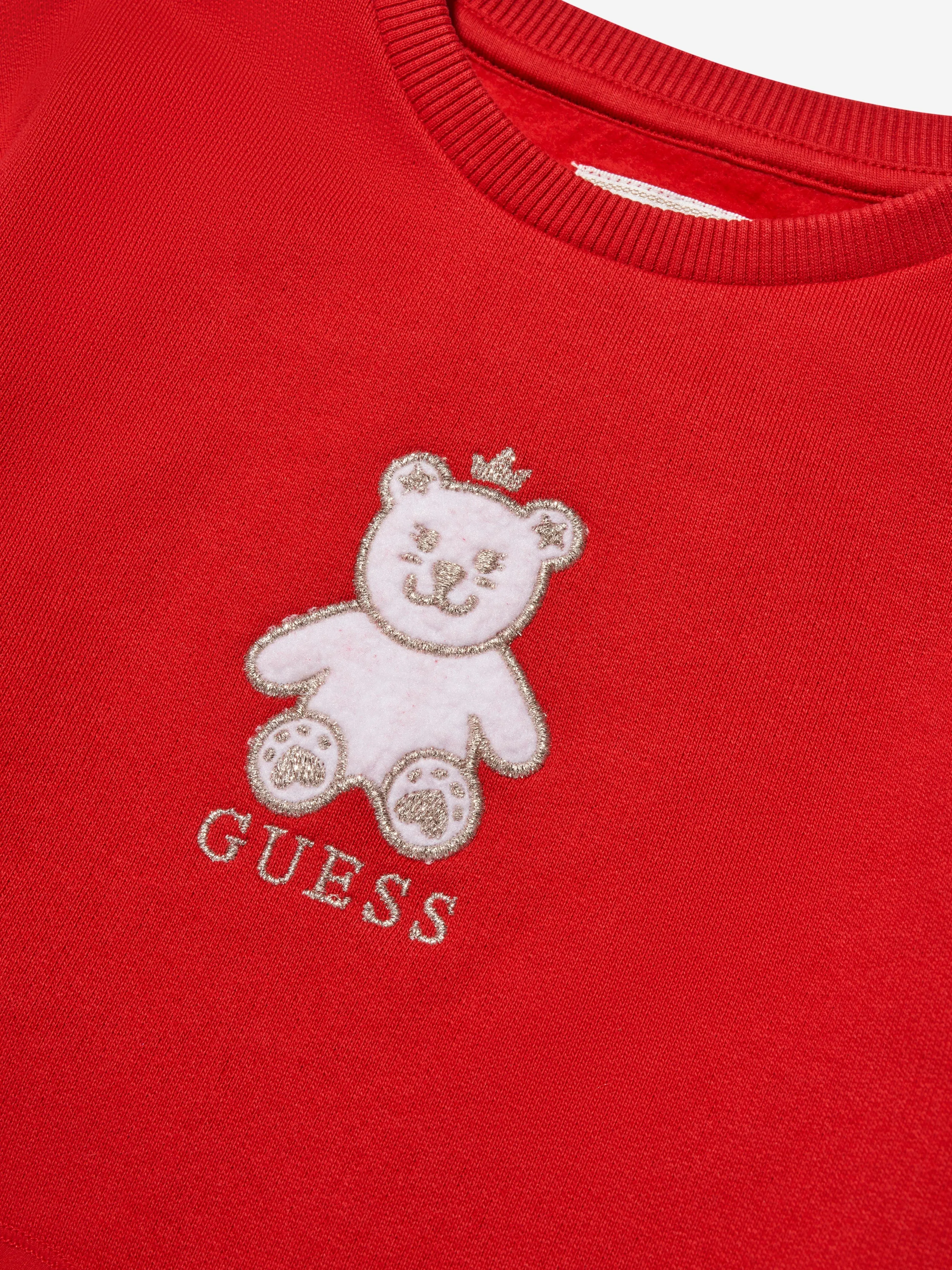 Guess Girls Bear Sweatshirt in Red