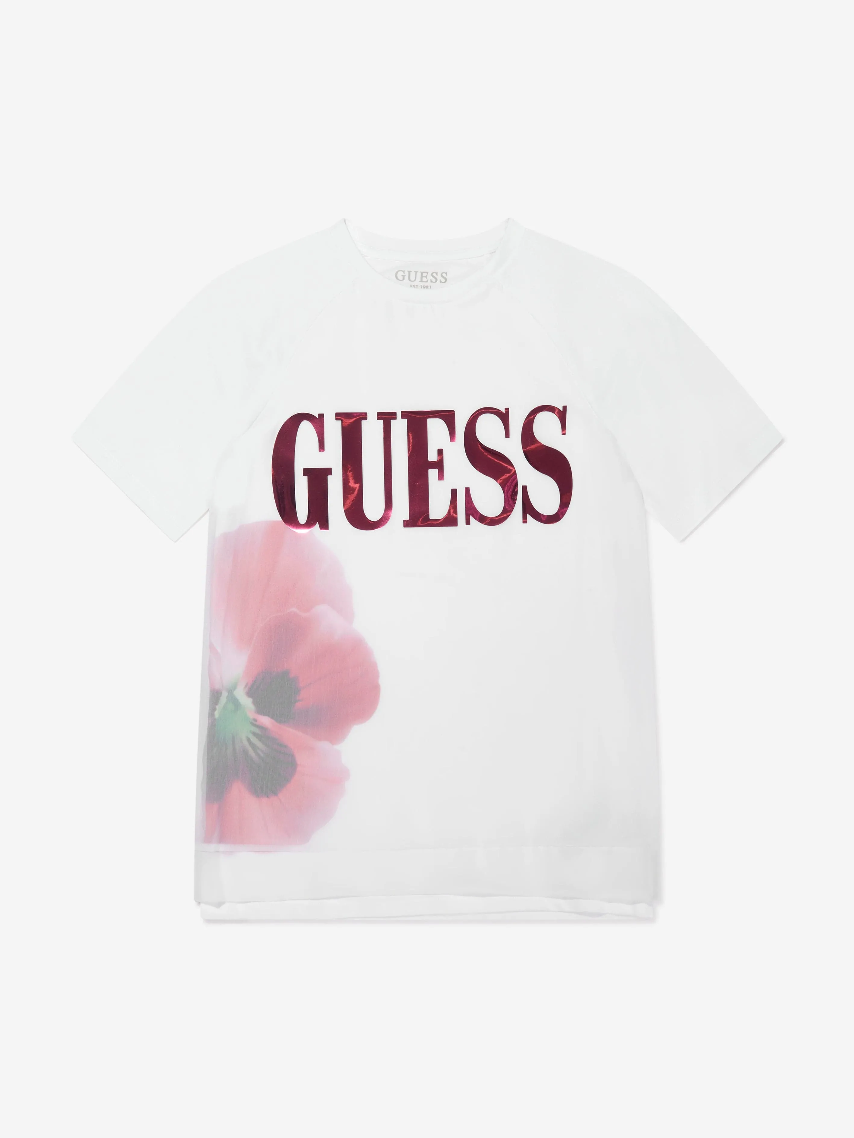 Guess Girls Chiffon Tunic T-Shirt