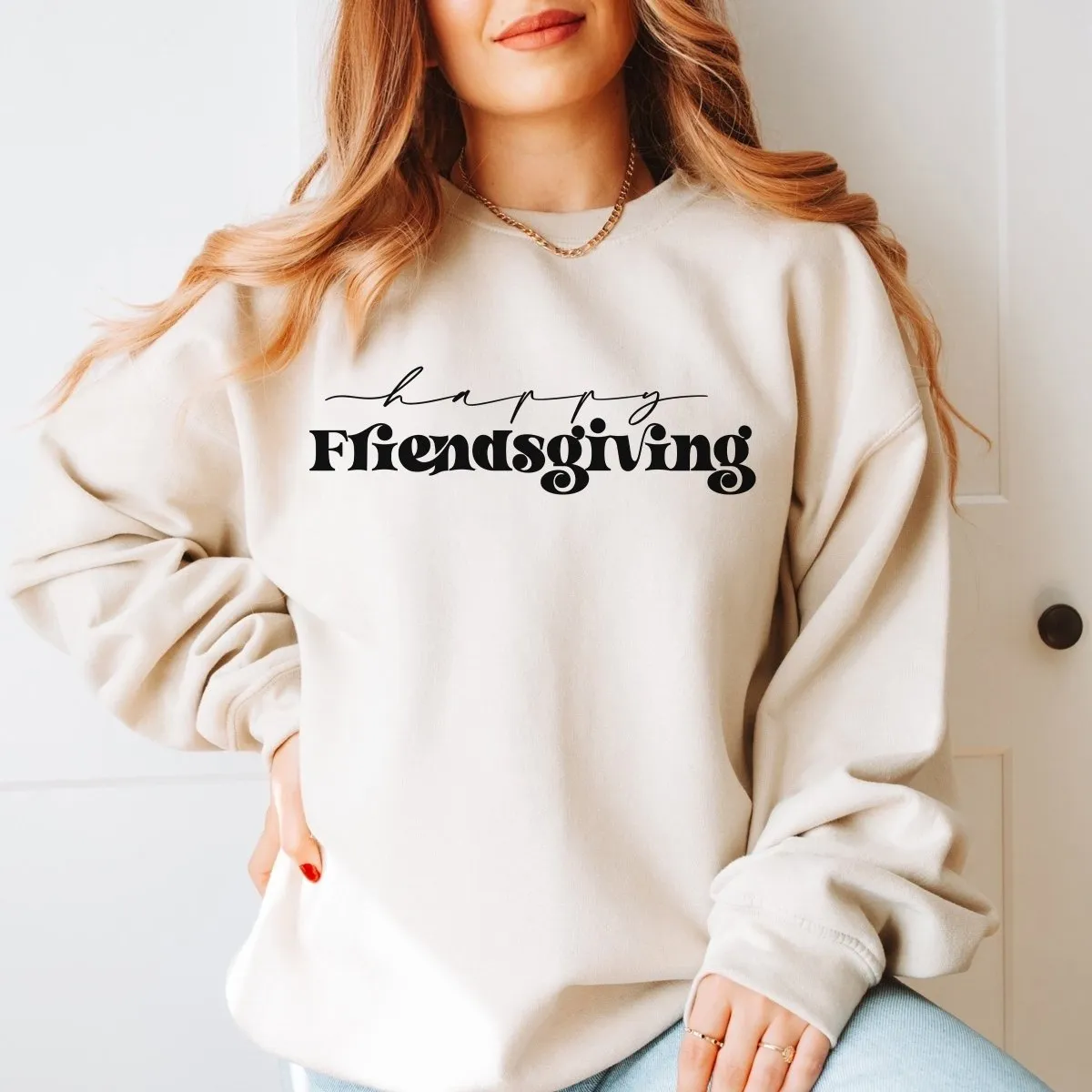 Happy Friendsgiving Crew Sweatshirt