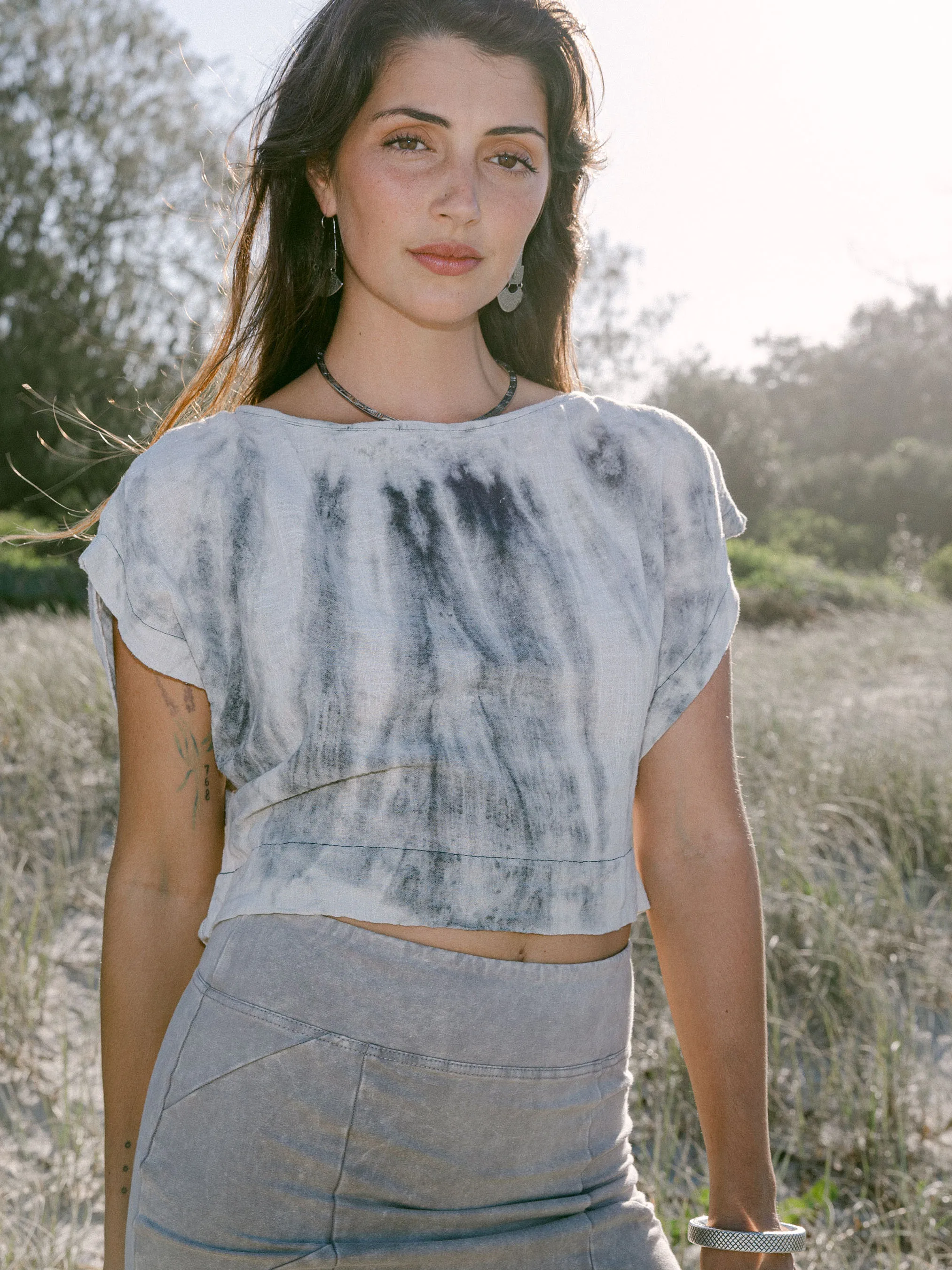 Hayley Crop - hand dyed