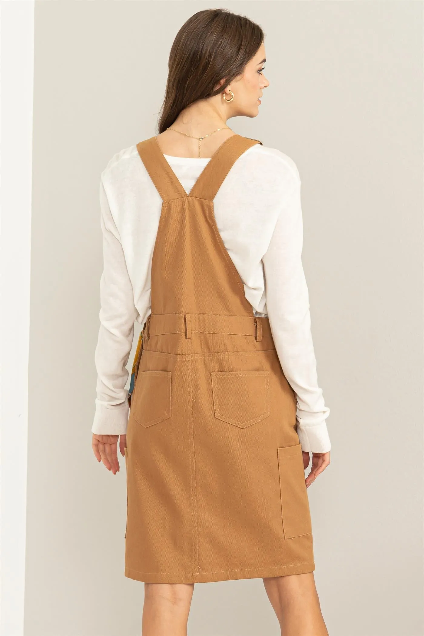 HF23F291-BUTTONED OVERALL DRESS