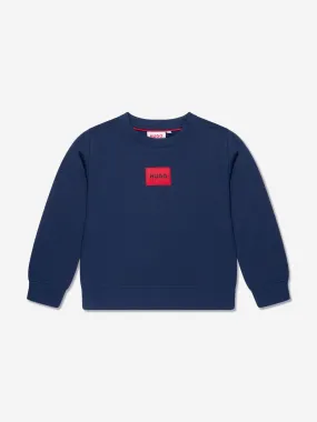 Hugo Boys Logo Sweatshirt in Blue