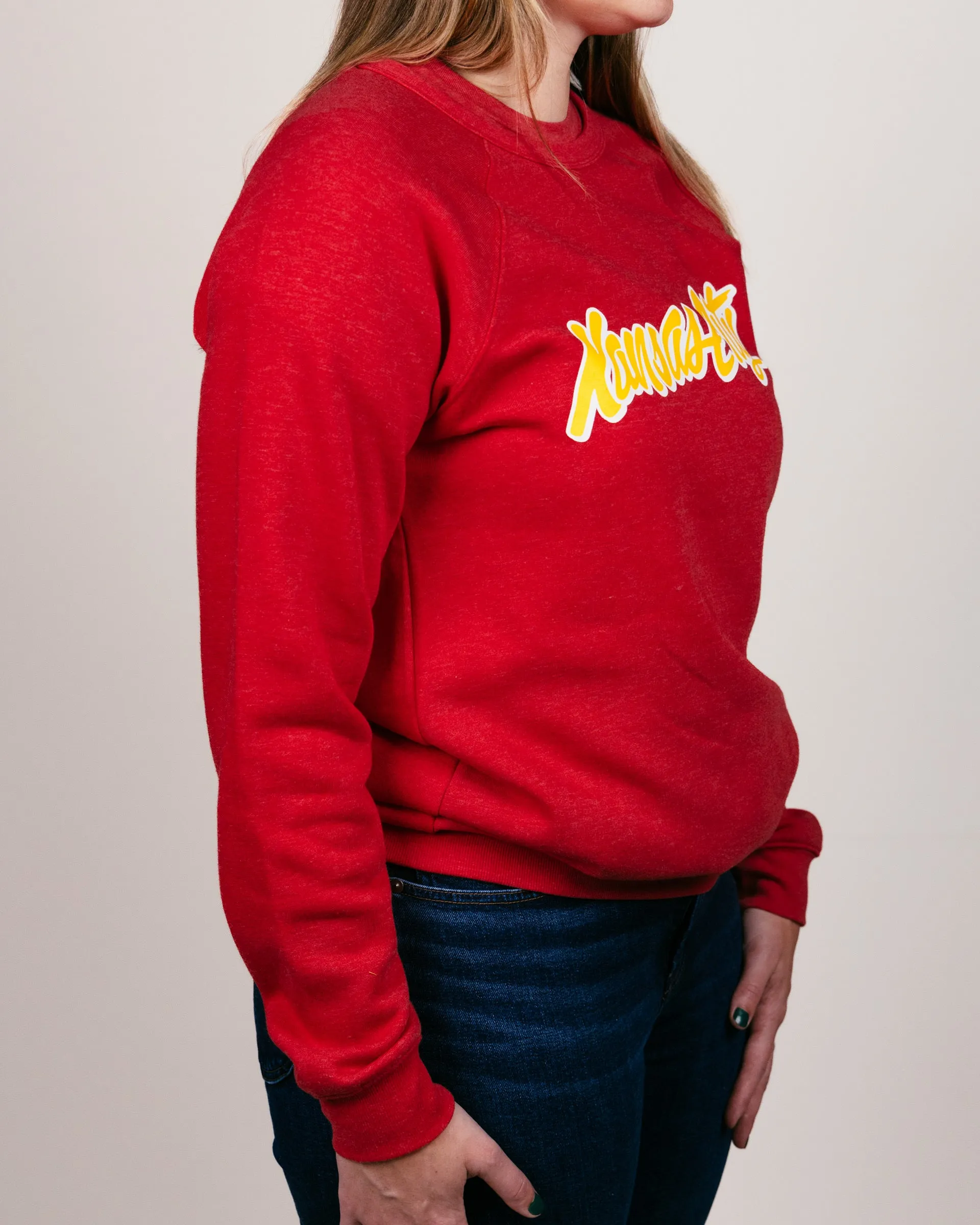 Kansas City Script Red Crewneck