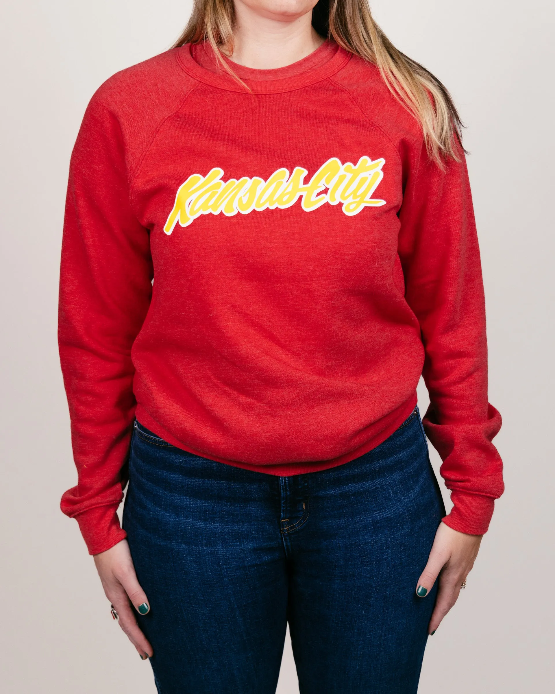 Kansas City Script Red Crewneck