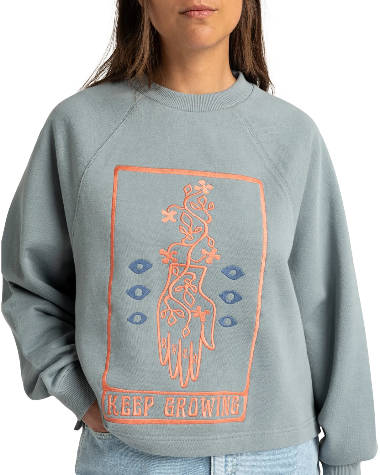 Keep Growing Crew Sweatshirt in Lead