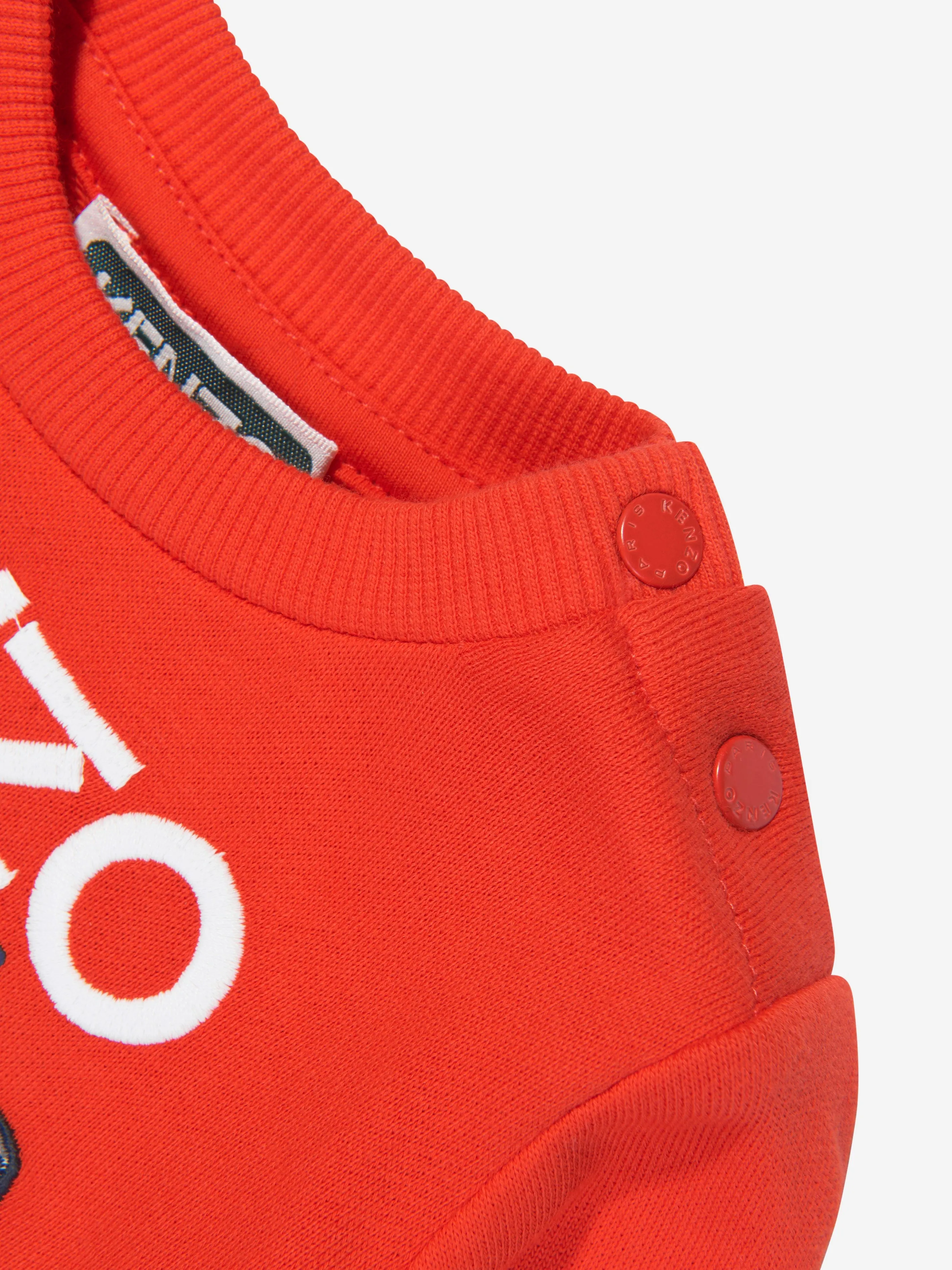 KENZO Baby Boys Bamboo Sweatshirt in Red